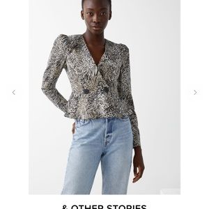 & other stories peplum blouse